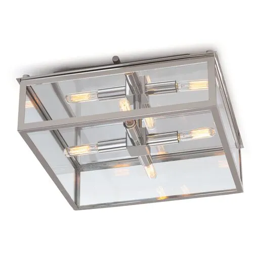 Ritz Flush Mount - Polished Nickel - Regina Andrew - Silver