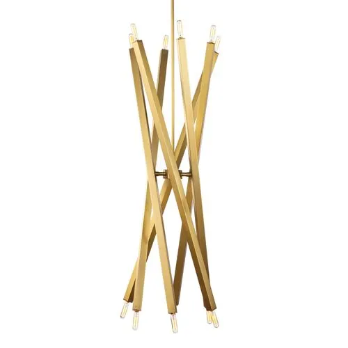 Viper Chandelier - Natural Brass - Regina Andrew - Gold