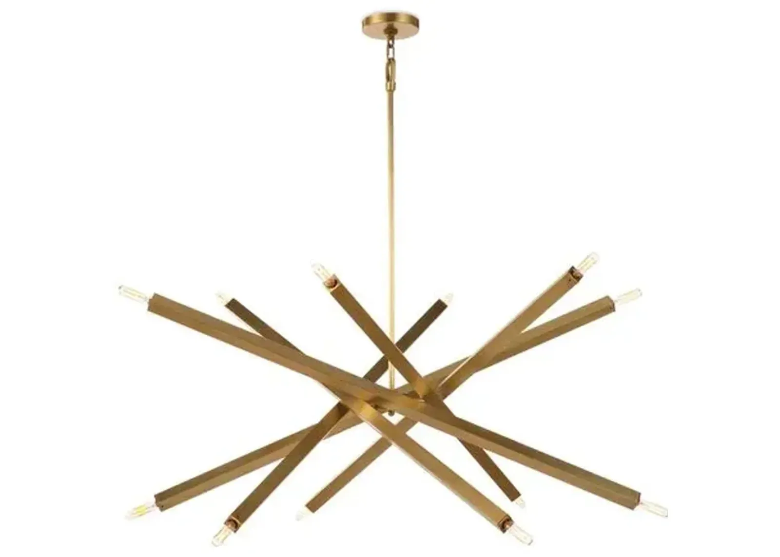 Viper Chandelier - Natural Brass - Regina Andrew - Gold