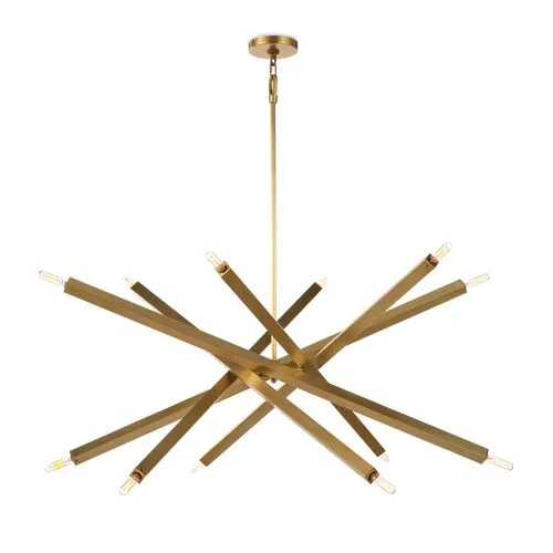 Viper Chandelier - Natural Brass - Regina Andrew - Gold