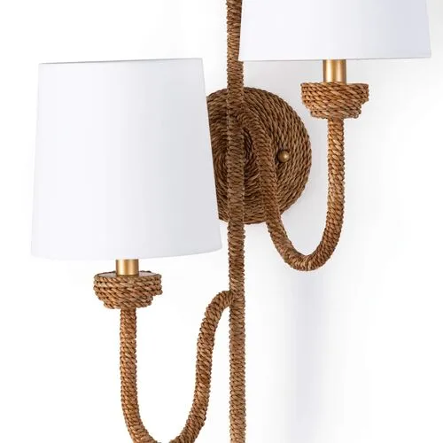 Coastal Living Bimini Double Sconce - Natural - Regina Andrew - Beige