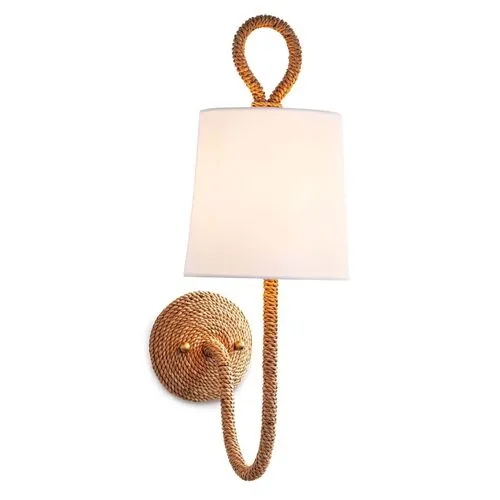 Coastal Living Bimini Sconce - Natural Rattan - Regina Andrew - Beige