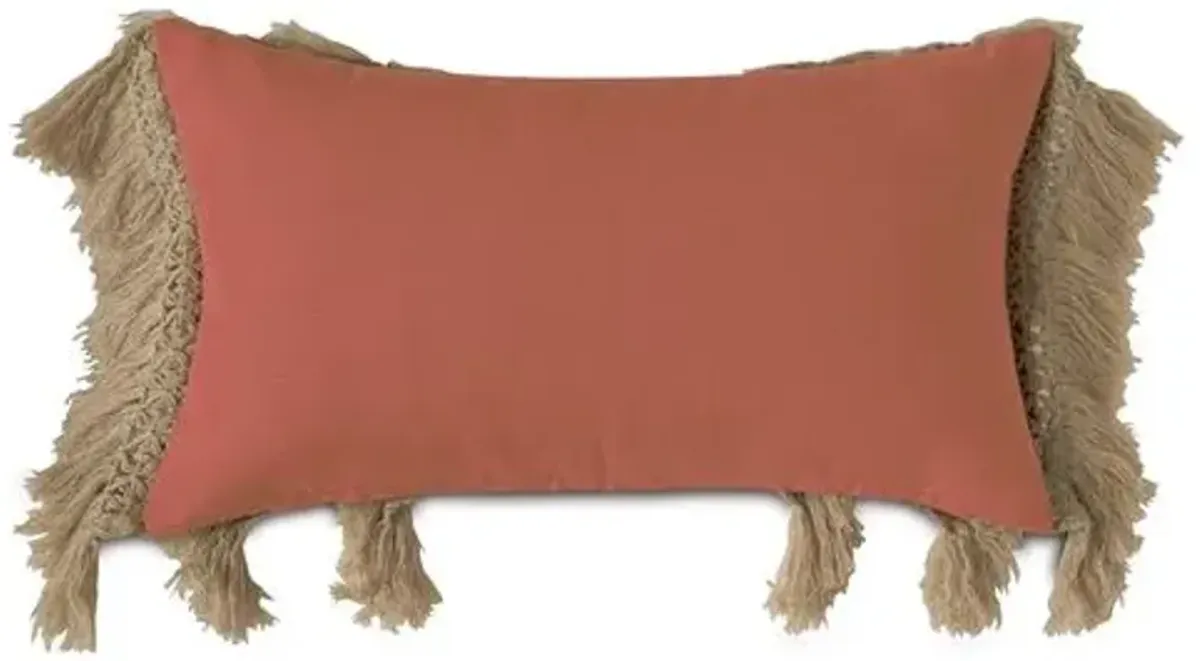 Callie 13x22 Outdoor Lumbar Pillow - Orange/Natural