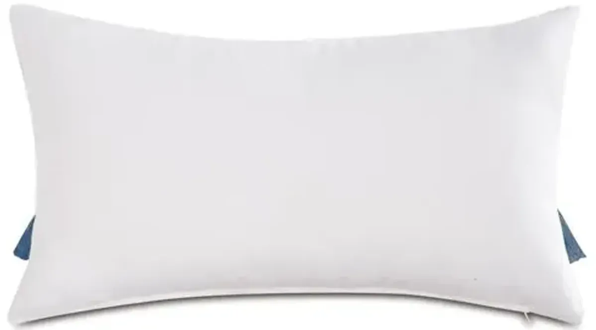 Celeste 13x22 Outdoor Lumbar Pillow - White/Blue