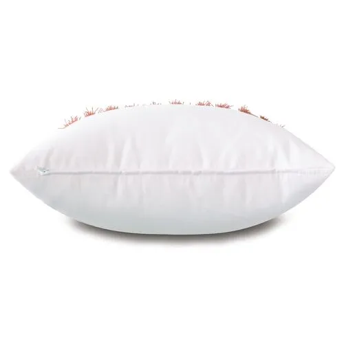 Mila 20x20 Outdoor Pillow - Melon/White