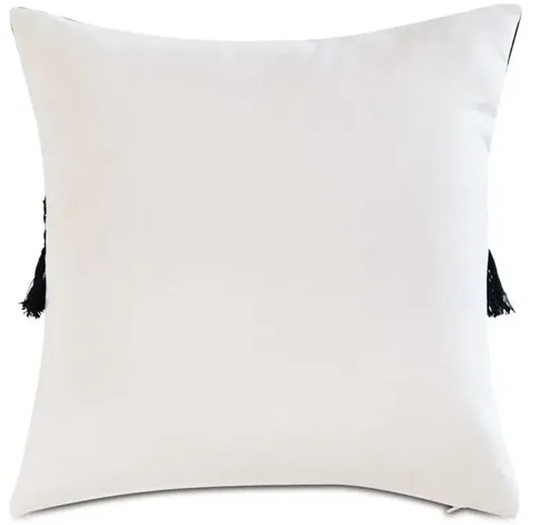 Mila 20x20 Outdoor Pillow - Black/Sand