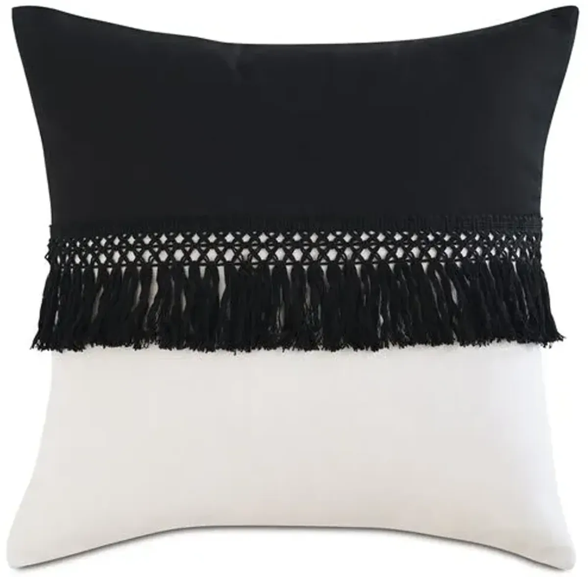 Mila 20x20 Outdoor Pillow - Black/Sand