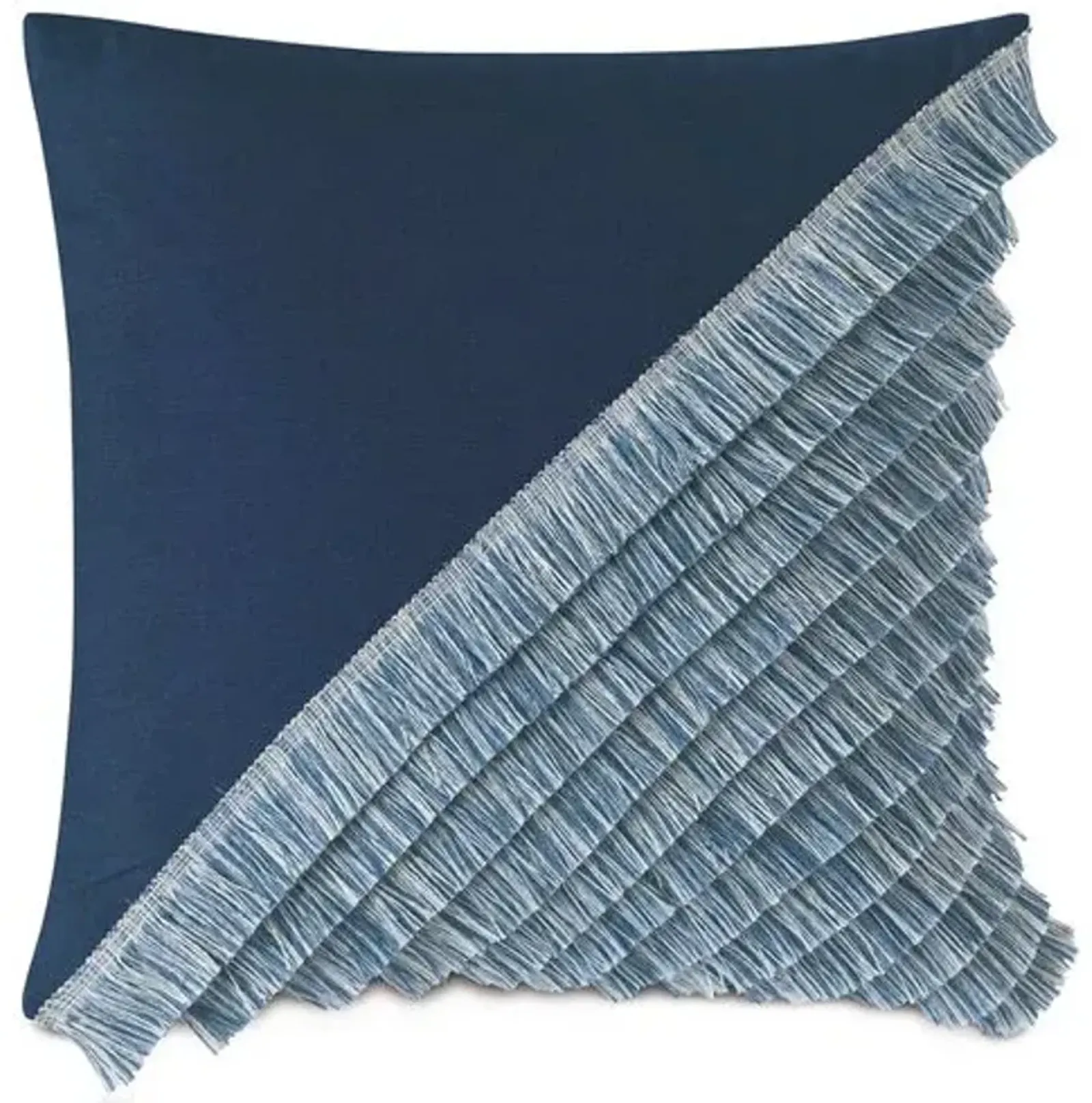 Mila 20x20 Outdoor Pillow - Indigo/Light Blue