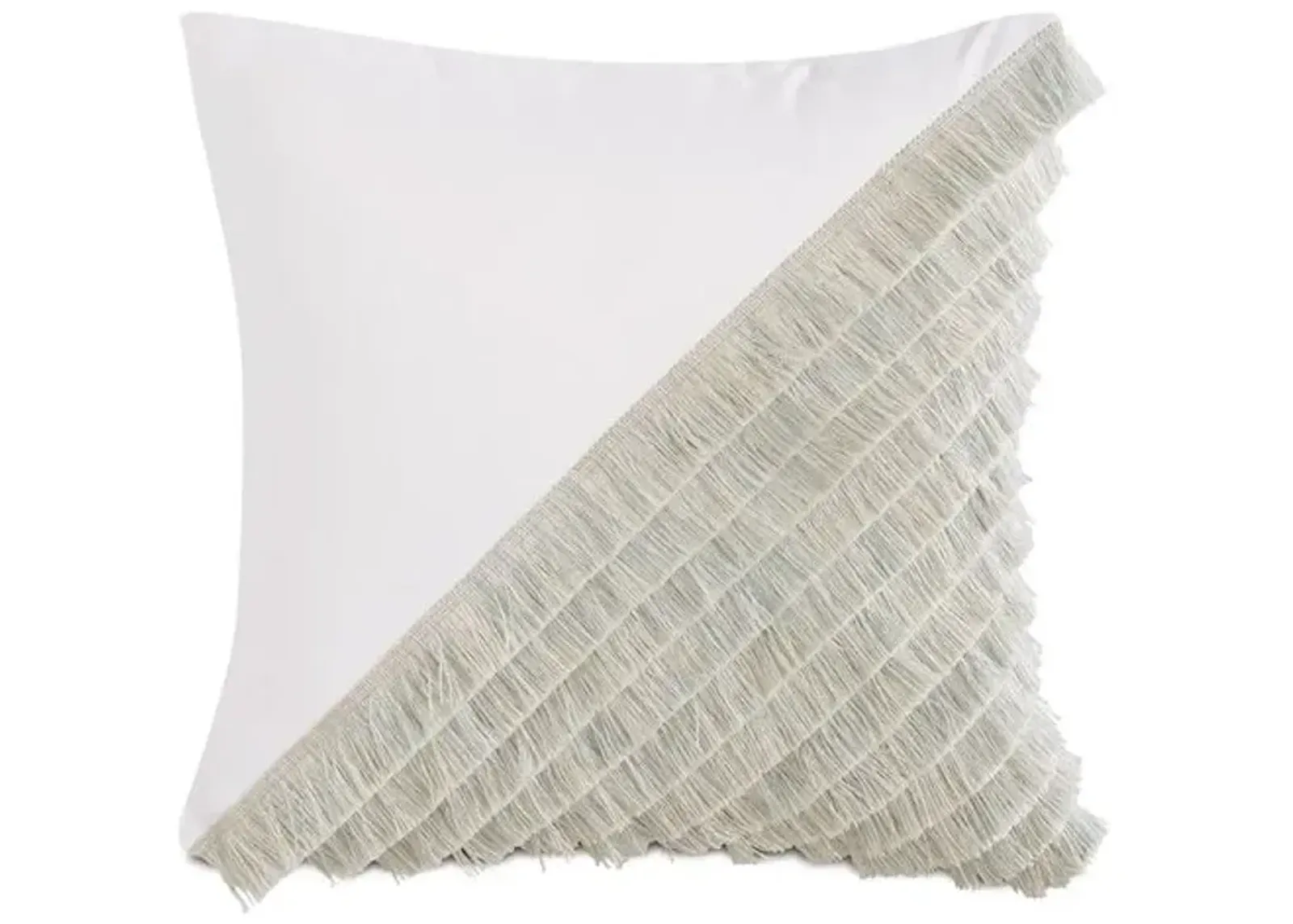 Mila 20x20 Outdoor Pillow - White/Mint