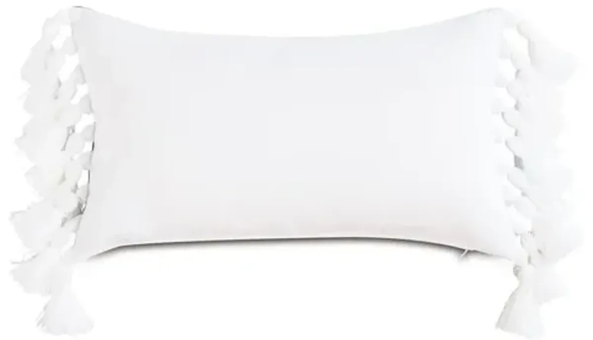 Callie 13x22 Outdoor Lumbar Pillow - Melon/White