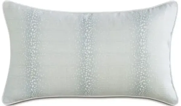 Evie 13x22 Outdoor Lumbar Pillow - Light Blue/White