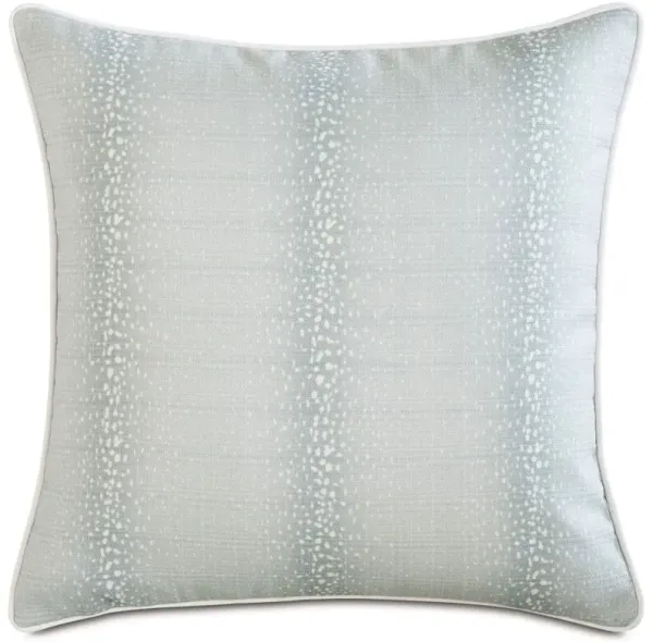 Evie 20x20 Outdoor Pillow, Light Blue/White