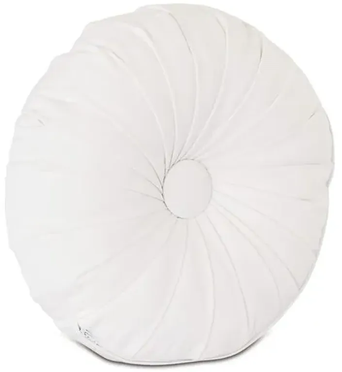 Libby Outdoor Tambourine Pillow - White