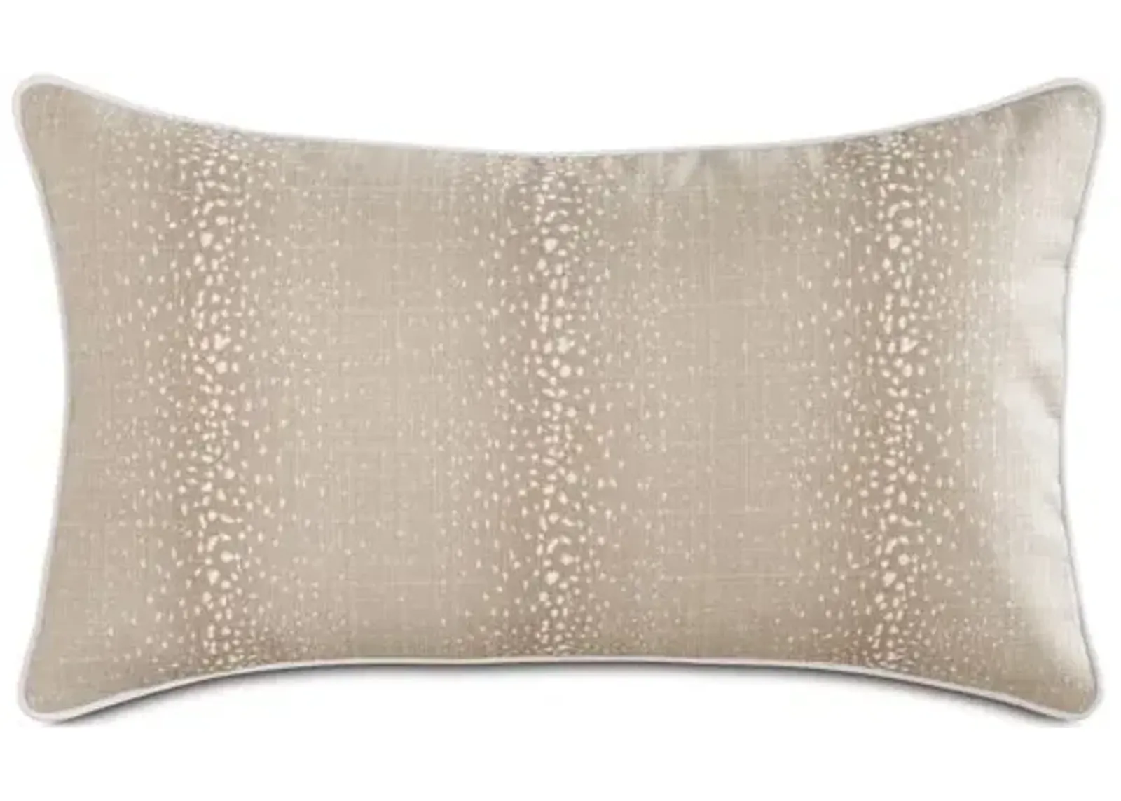 Evie 13x22 Outdoor Lumbar Pillow - Tan/White