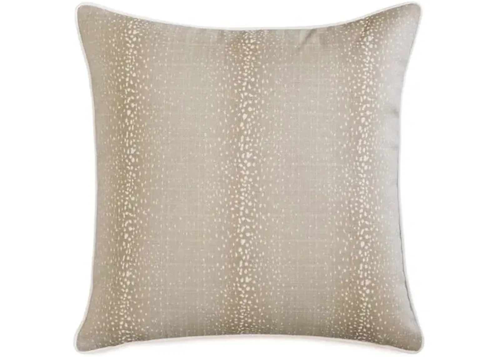 Evie 20x20 Outdoor Pillow - Tan/White