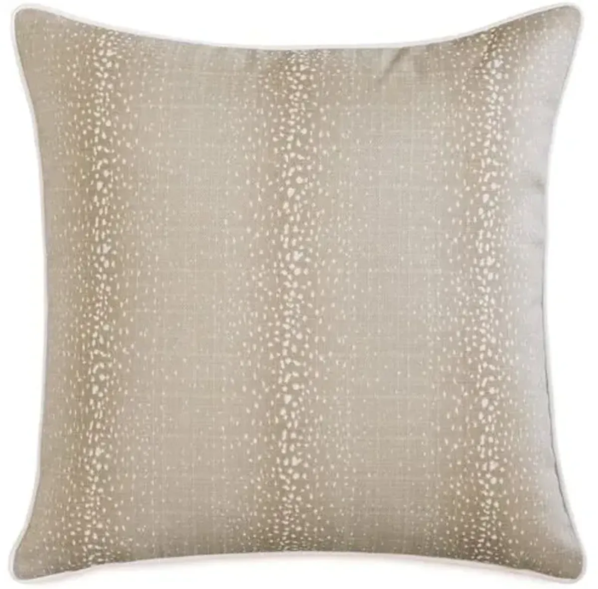 Evie 20x20 Outdoor Pillow - Tan/White