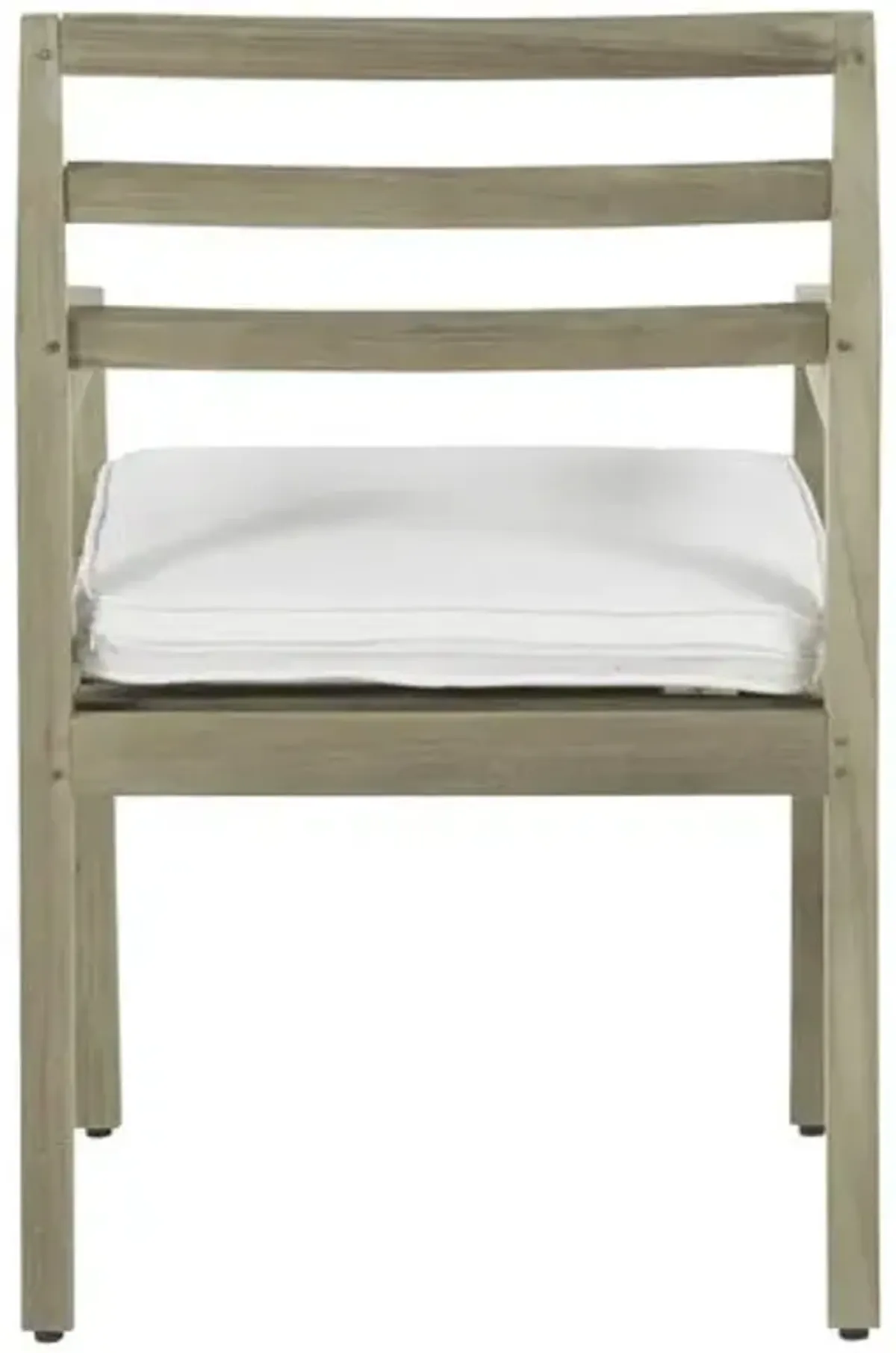 Santa Barbara Outdoor Armchair - Oyster Teak - Summer Classics - White