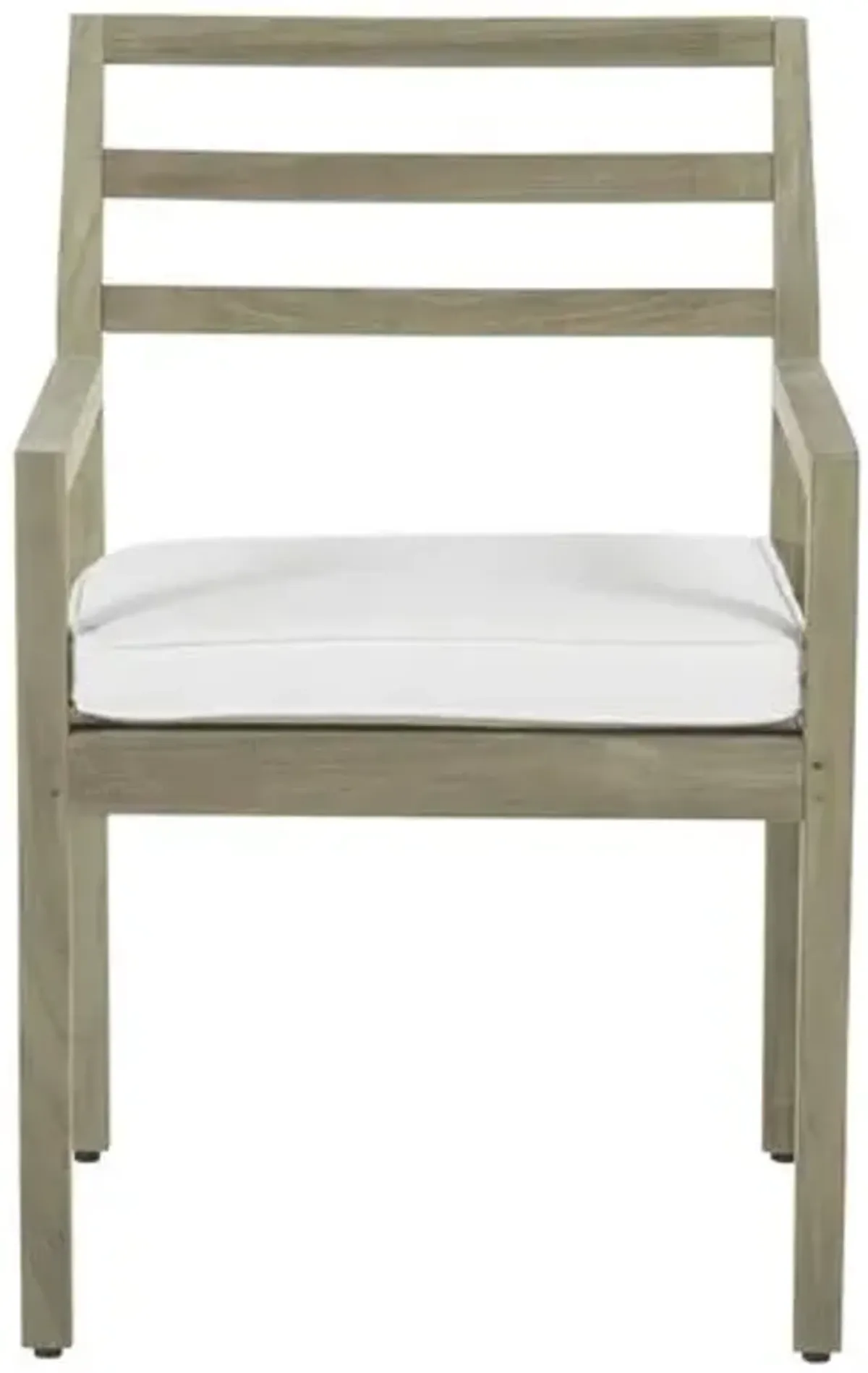 Santa Barbara Outdoor Armchair - Oyster Teak - Summer Classics - White