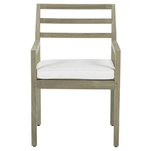 Santa Barbara Outdoor Armchair - Oyster Teak - Summer Classics - White