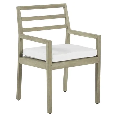 Santa Barbara Outdoor Armchair - Oyster Teak - Summer Classics - White