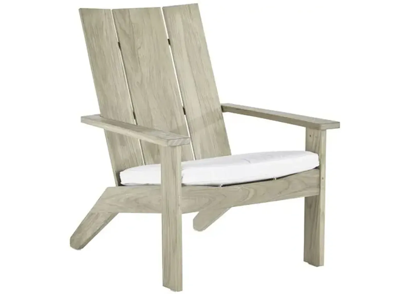 Ashland Outdoor Adirondack Chair - Oyster Teak - Summer Classics - White