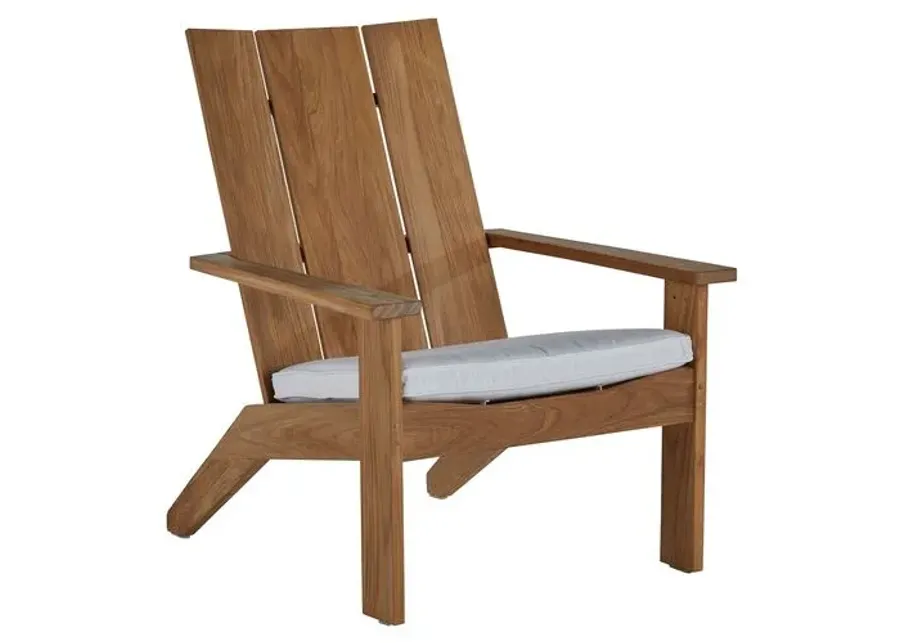 Ashland Outdoor Adirondack Chair - Natural Teak - Summer Classics - White