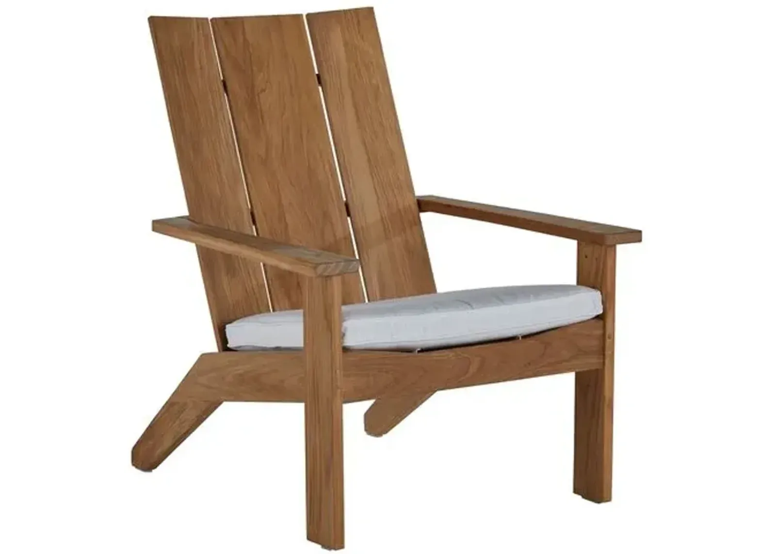 Ashland Outdoor Adirondack Chair - Natural Teak - Summer Classics - White