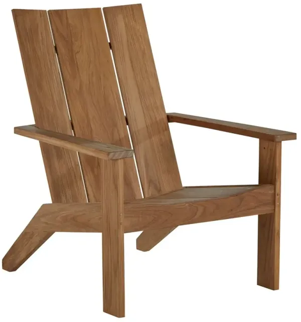 Ashland Outdoor Adirondack Chair, Natural Teak