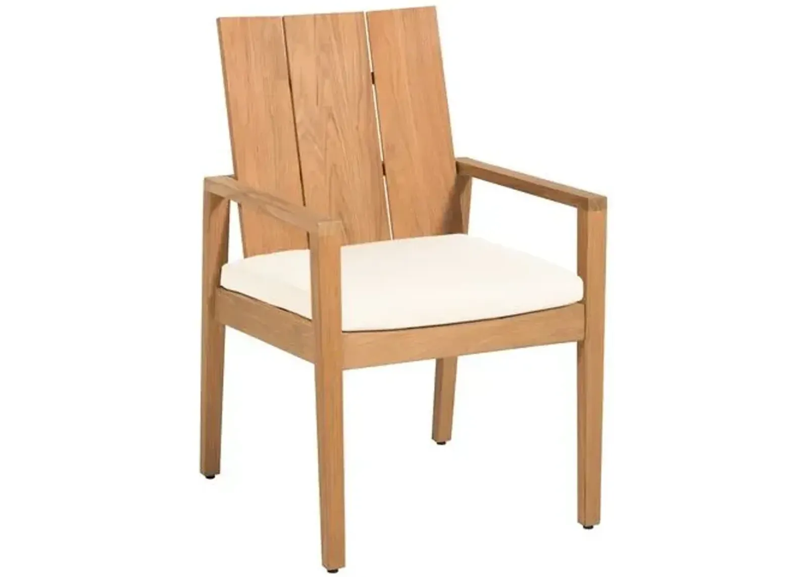 Ashland Outdoor Armchair - Natural Teak - Summer Classics - White