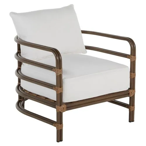 Malibu Outdoor Lounge Chair - Burlap - Summer Classics - White