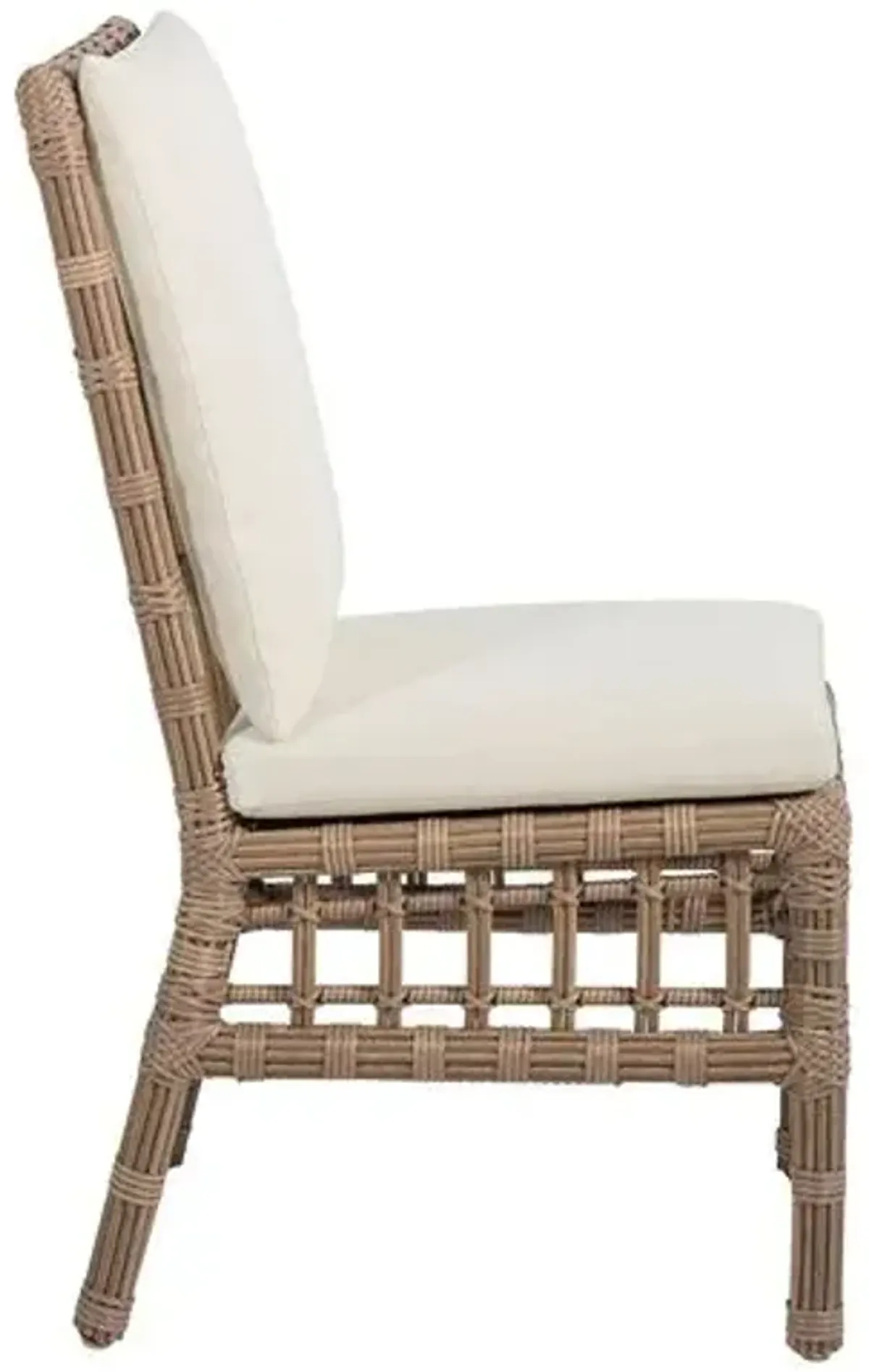 Newport Outdoor Dining Side Chair - Burlap - Summer Classics - White