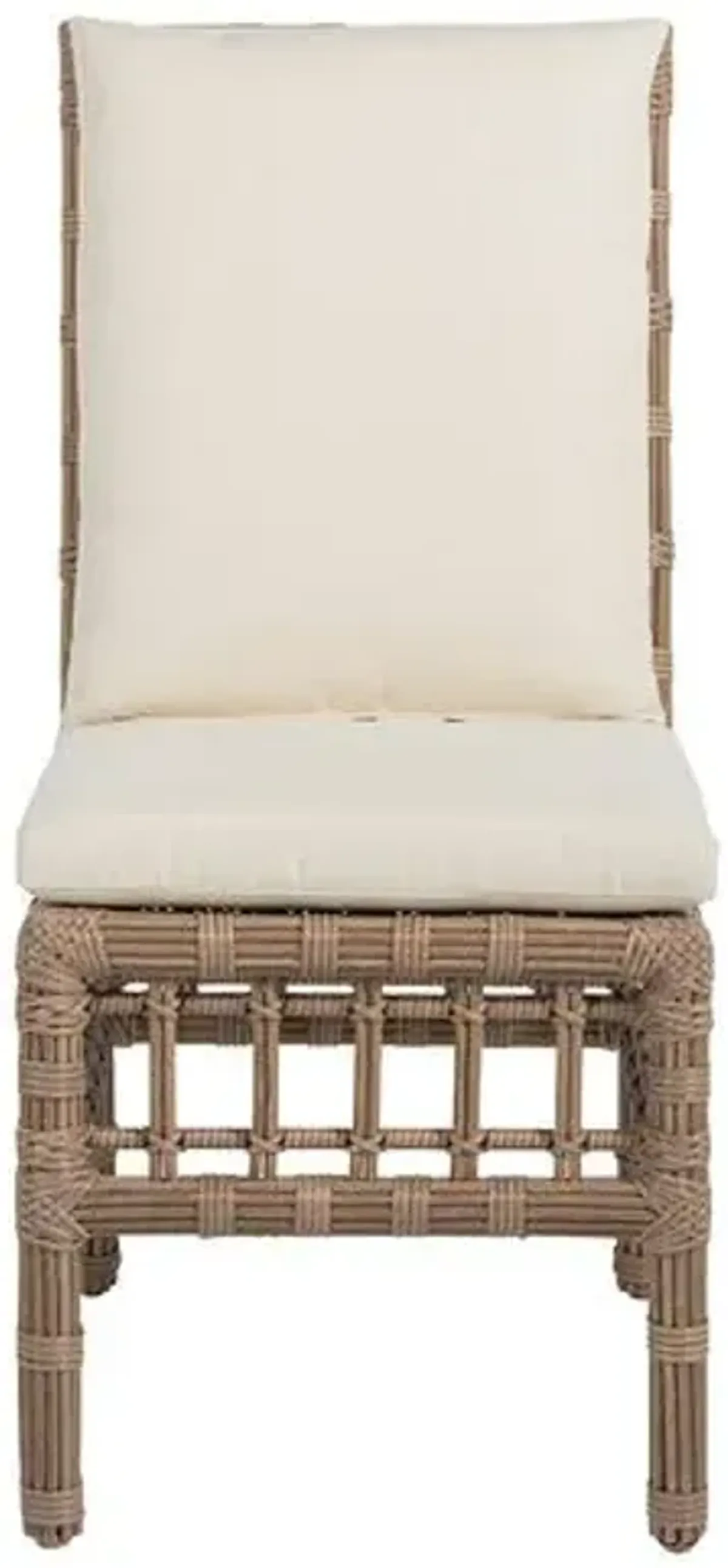 Newport Outdoor Dining Side Chair - Burlap - Summer Classics - White