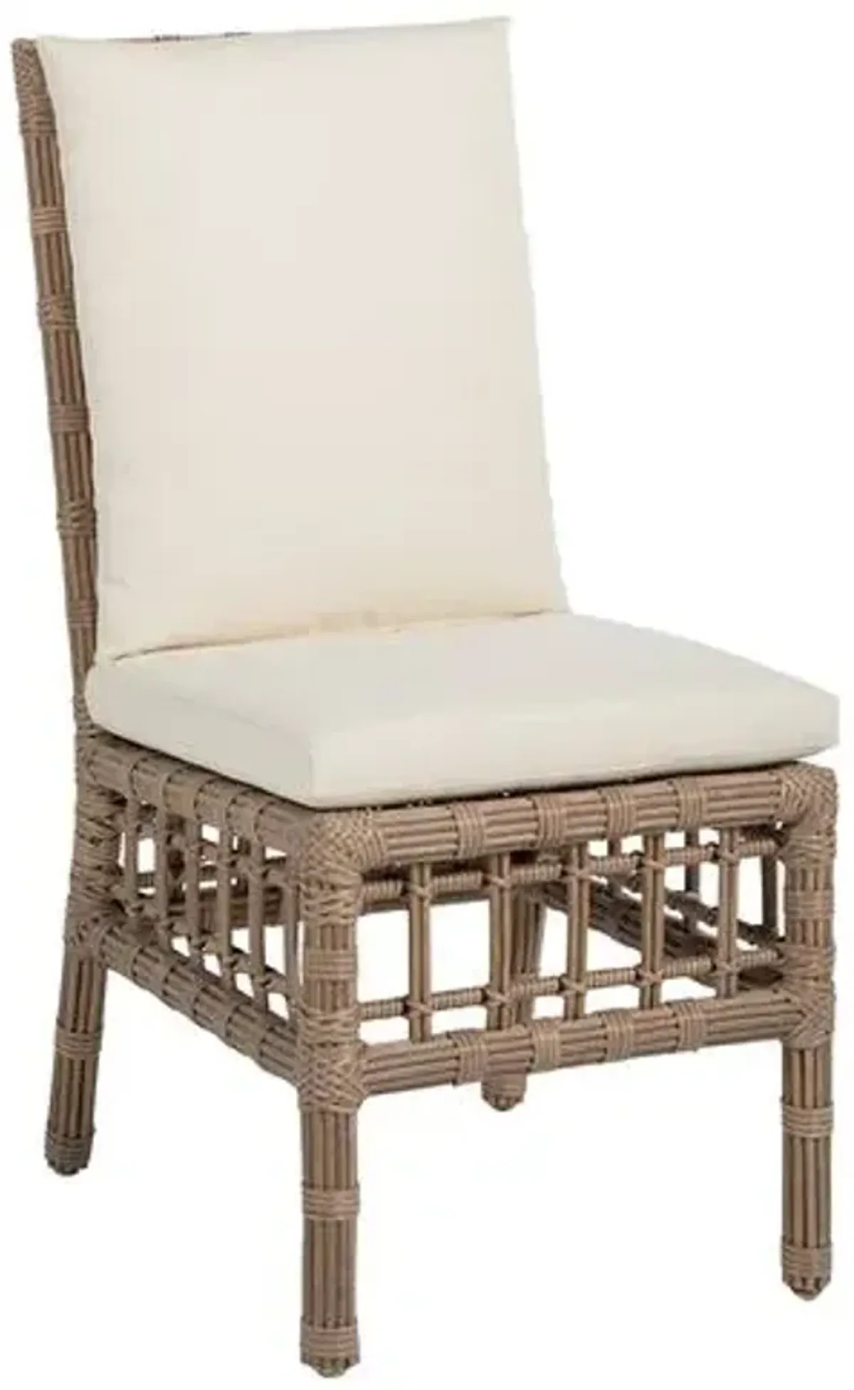 Newport Outdoor Dining Side Chair - Burlap - Summer Classics - White