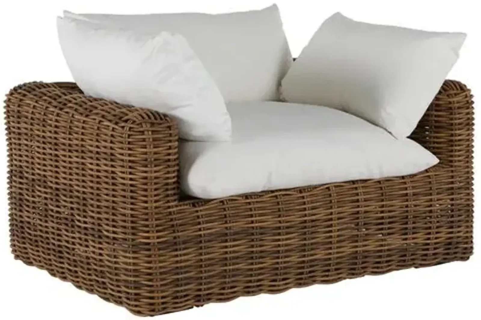 Montecito Outdoor Lounge Chair - Raffia - Summer Classics - White