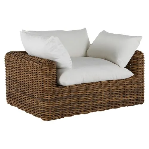 Montecito Outdoor Lounge Chair - Raffia - Summer Classics - White