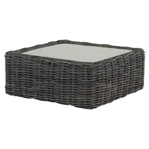 Montecito Outdoor Ottoman Set - Slate Gray - Summer Classics - White