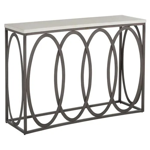 Ella Outdoor Console - Slate Gray/Travertine - Summer Classics - Ivory