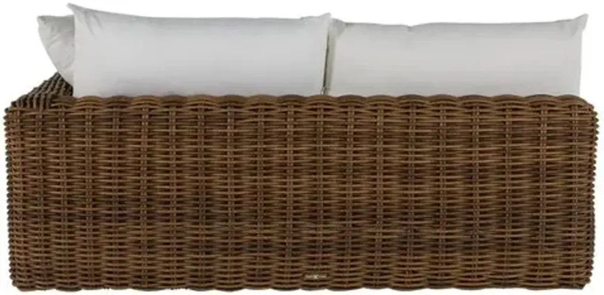 Montecito Right-Arm Outdoor Chaise - Raffia - Summer Classics - White - Comfortable, Sturdy, Stylish