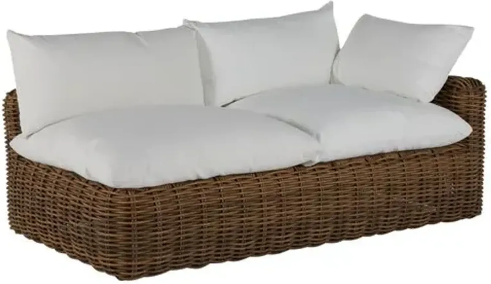 Montecito Right-Arm Outdoor Chaise - Raffia - Summer Classics - White - Comfortable, Sturdy, Stylish