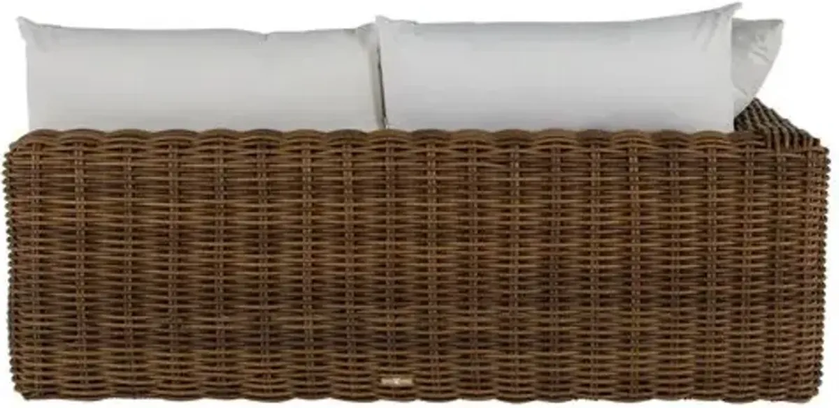 Montecito Left-Arm Outdoor Chaise - Raffia - Summer Classics - White - Comfortable, Sturdy, Stylish