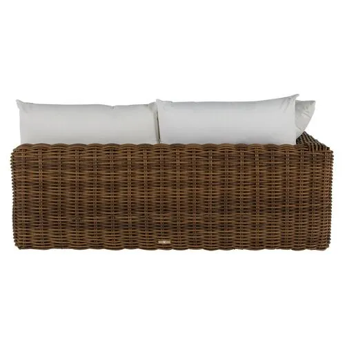 Montecito Left-Arm Outdoor Chaise - Raffia - Summer Classics - White - Comfortable, Sturdy, Stylish