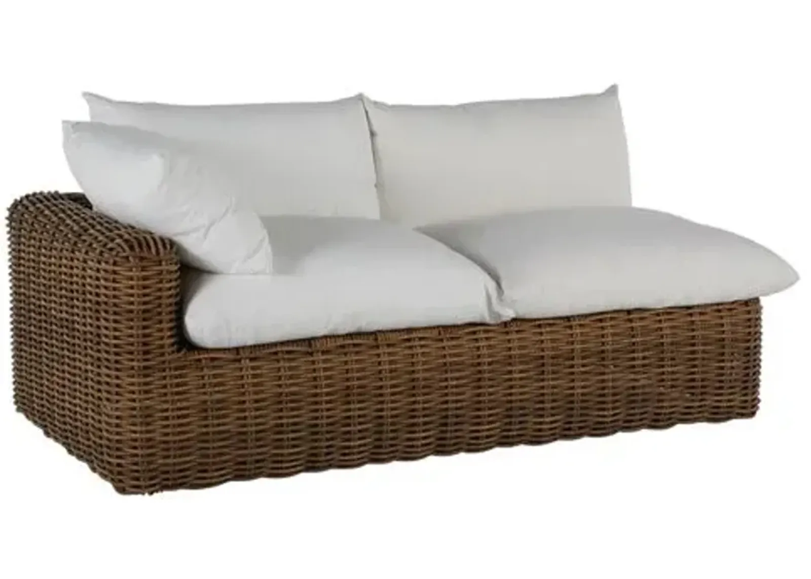 Montecito Left-Arm Outdoor Chaise - Raffia - Summer Classics - White - Comfortable, Sturdy, Stylish