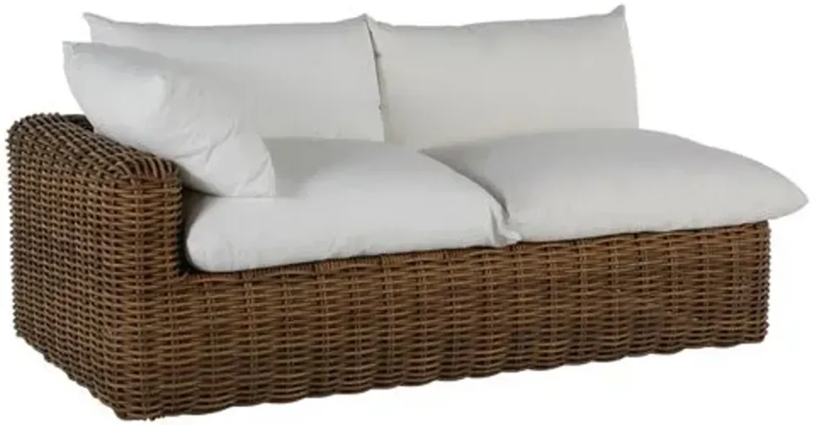 Montecito Left-Arm Outdoor Chaise - Raffia - Summer Classics - White - Comfortable, Sturdy, Stylish