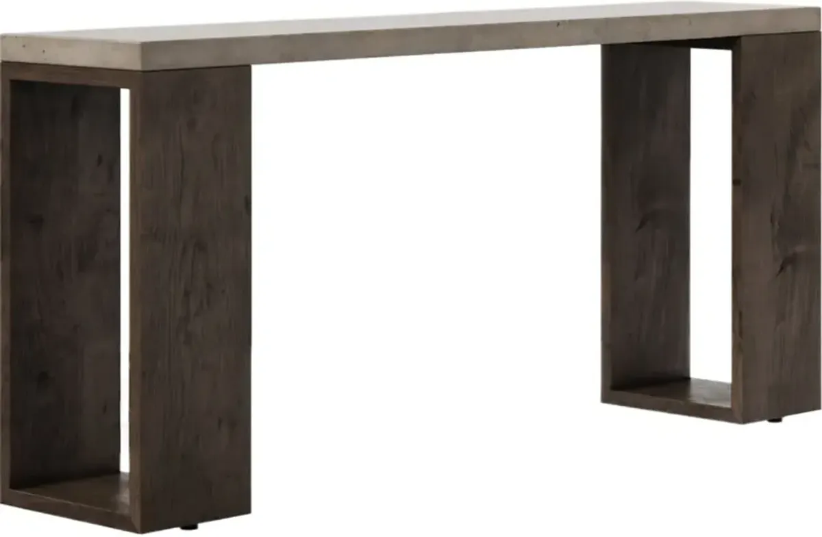 Jaxon Console Table, Gray/Brown