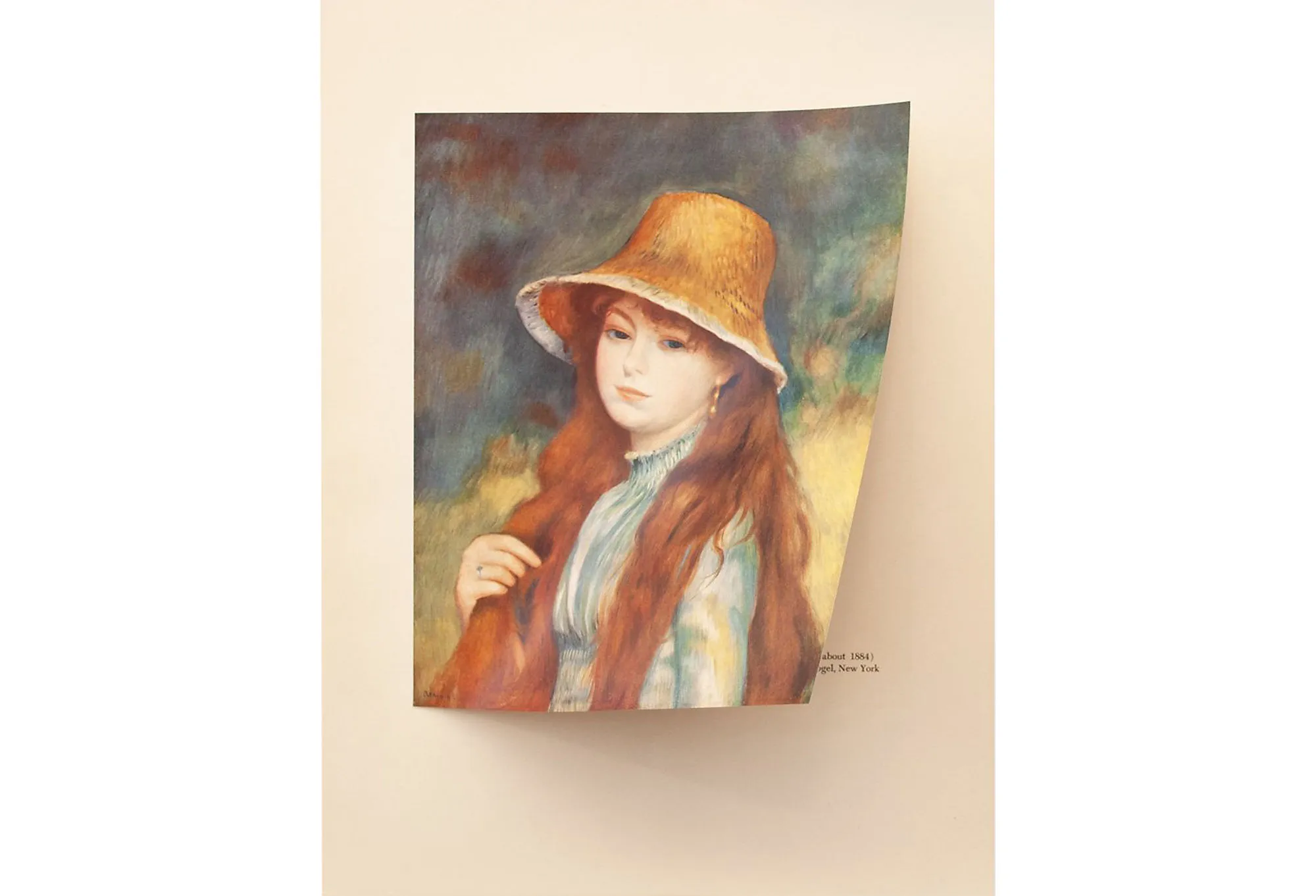 1950s Renoir - Girl with a Straw Hat - Brown