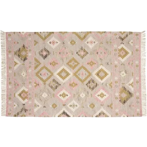 Meryl Kids' Handwoven Rug - Blush - Pink - Pink