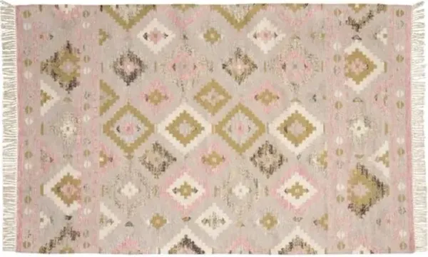 Meryl Handwoven Rug - Blush - Pink - Pink