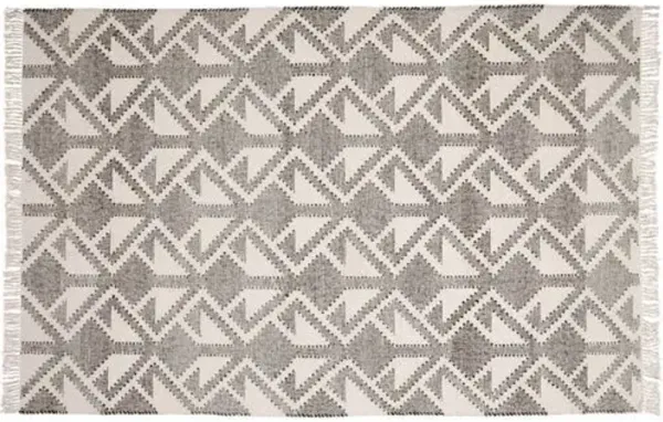 Luuk Handwoven Rug - Black/Cream - Beige - Beige