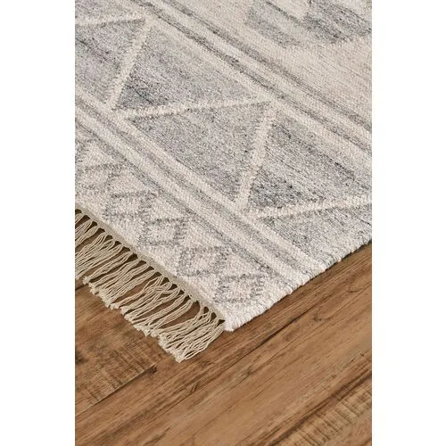 Naveen Kids' Handwoven Rug - Light Blue/Ivory - Blue