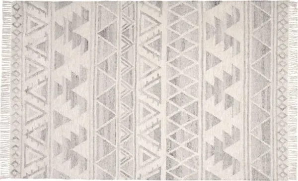 Naveen Kids' Handwoven Rug, Light Blue/Ivory